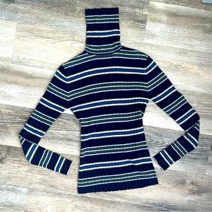 Autumn Cashmere striped turtleneck sweater